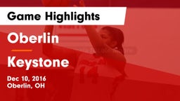 Oberlin  vs Keystone  Game Highlights - Dec 10, 2016