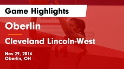 Oberlin  vs Cleveland Lincoln-West Game Highlights - Nov 29, 2016