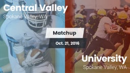 Matchup: Central Valley vs. University  2016