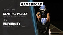 Recap: Central Valley  vs. University  2016