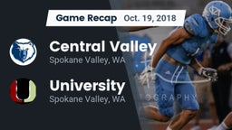 Recap: Central Valley  vs. University  2018