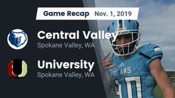 Recap: Central Valley  vs. University  2019