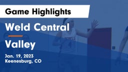 Weld Central  vs Valley  Game Highlights - Jan. 19, 2023