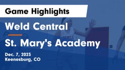 Weld Central  vs St. Mary's Academy Game Highlights - Dec. 7, 2023