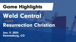 Weld Central  vs Resurrection Christian  Game Highlights - Jan. 9, 2024