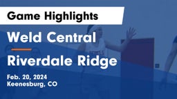 Weld Central  vs Riverdale Ridge  Game Highlights - Feb. 20, 2024