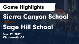 Sierra Canyon School vs Sage Hill School Game Highlights - Jan. 22, 2022