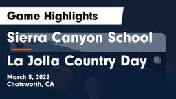 Sierra Canyon School vs La Jolla Country Day Game Highlights - March 5, 2022
