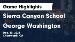 Sierra Canyon School vs George Washington  Game Highlights - Dec. 20, 2022