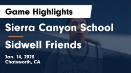 Sierra Canyon School vs Sidwell Friends  Game Highlights - Jan. 14, 2023
