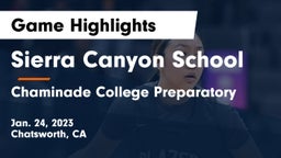 Sierra Canyon School vs Chaminade College Preparatory Game Highlights - Jan. 24, 2023