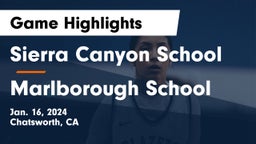 Sierra Canyon School vs Marlborough School Game Highlights - Jan. 16, 2024