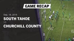 Recap: South Tahoe  vs. Churchill County  2015