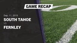 Recap: South Tahoe  vs. Fernley  2015