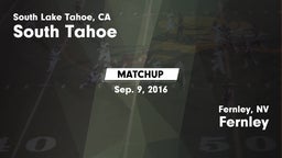 Matchup: South Tahoe High vs. Fernley  2016