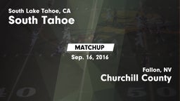 Matchup: South Tahoe High vs. Churchill County  2016