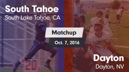 Matchup: South Tahoe High vs. Dayton  2016