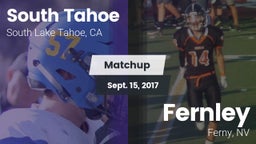 Matchup: South Tahoe High vs. Fernley  2017
