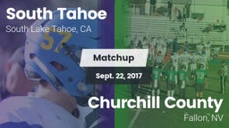 Matchup: South Tahoe High vs. Churchill County  2017