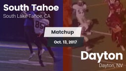 Matchup: South Tahoe High vs. Dayton  2017