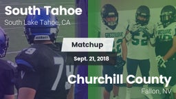 Matchup: South Tahoe High vs. Churchill County  2018