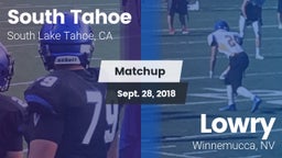 Matchup: South Tahoe High vs. Lowry  2018