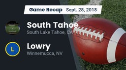 Recap: South Tahoe  vs. Lowry  2018