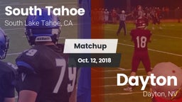Matchup: South Tahoe High vs. Dayton  2018