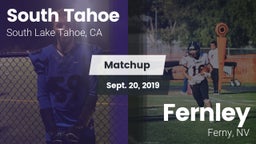 Matchup: South Tahoe High vs. Fernley  2019
