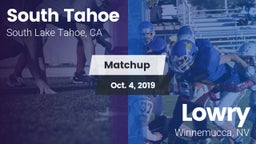 Matchup: South Tahoe High vs. Lowry  2019