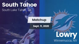 Matchup: South Tahoe High vs. Lowry  2020