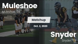 Matchup: Muleshoe  vs. Snyder  2020