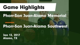 Pharr-San Juan-Alamo Memorial  vs Pharr-San Juan-Alamo Southwest  Game Highlights - Jan 13, 2017