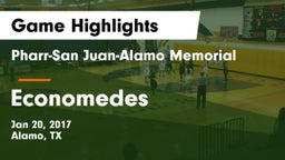 Pharr-San Juan-Alamo Memorial  vs Economedes Game Highlights - Jan 20, 2017