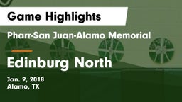 Pharr-San Juan-Alamo Memorial  vs Edinburg North  Game Highlights - Jan. 9, 2018