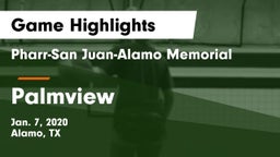 Pharr-San Juan-Alamo Memorial  vs Palmview  Game Highlights - Jan. 7, 2020