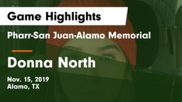 Pharr-San Juan-Alamo Memorial  vs Donna North Game Highlights - Nov. 15, 2019