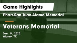 Pharr-San Juan-Alamo Memorial  vs Veterans Memorial Game Highlights - Jan. 14, 2020