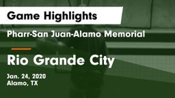 Pharr-San Juan-Alamo Memorial  vs Rio Grande City Game Highlights - Jan. 24, 2020