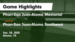 Pharr-San Juan-Alamo Memorial  vs Pharr-San Juan-Alamo Southwest  Game Highlights - Jan. 28, 2020