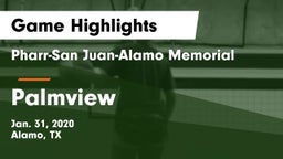 Pharr-San Juan-Alamo Memorial  vs Palmview Game Highlights - Jan. 31, 2020