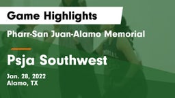 Pharr-San Juan-Alamo Memorial  vs Psja Southwest Game Highlights - Jan. 28, 2022