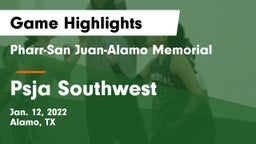 Pharr-San Juan-Alamo Memorial  vs Psja Southwest Game Highlights - Jan. 12, 2022