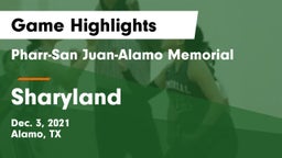 Pharr-San Juan-Alamo Memorial  vs Sharyland  Game Highlights - Dec. 3, 2021