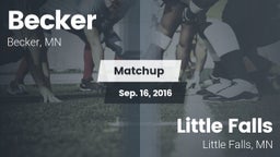 Matchup: Becker  vs. Little Falls  2016