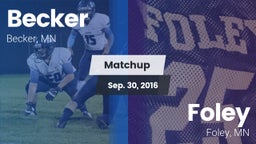 Matchup: Becker  vs. Foley  2016