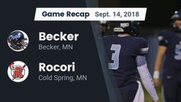 Recap: Becker  vs. Rocori  2018