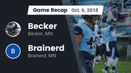 Recap: Becker  vs. Brainerd  2018
