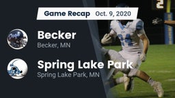 Recap: Becker  vs. Spring Lake Park  2020