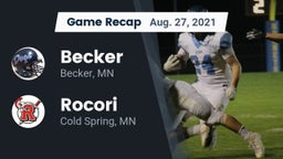 Recap: Becker  vs. Rocori  2021